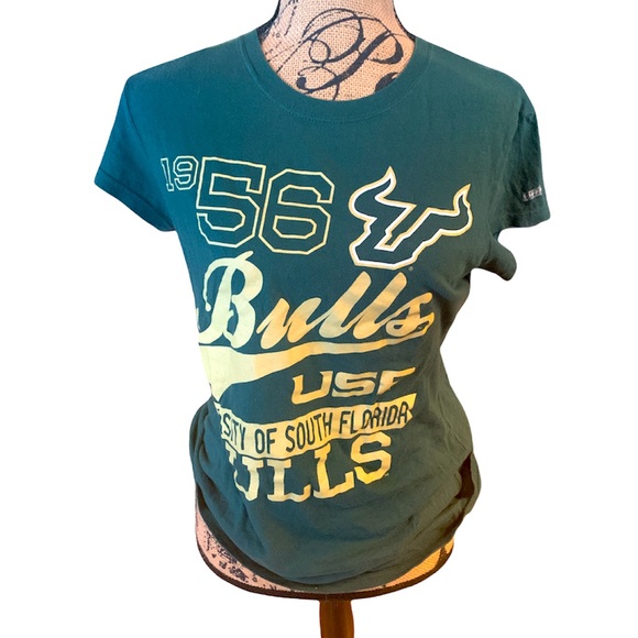 🍀 USF Bulls Tee Shirt 1956 College T-shirt Top Women’s - Picture 1 of 3